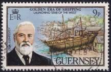 1983, Guernsey, 0274, Staré zlaté časy plachetnic: "Hvězda západu"- Kapitán John Lenfestey (1869)  ⊙