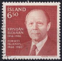 1983, Island, 0610, 1. výročí Kristjána Eidjárna ⊙
