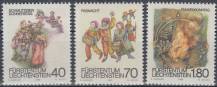 1983, Lichtenštejnsko, 0818/0820, Masopust a postní obyčeje ∗∗