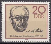 1983, NDR, 2774, 100. výročí narození Otto Nuschkeho, **