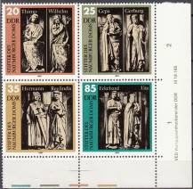 1983, NDR, 2808/2811St, Zakladatelé Naumburského Dómu, nápis, **