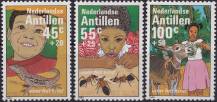 1983, Nizozemské Antily, 0500/0502, Příplatkové pro mládež: Děti a zvířata ✶✶