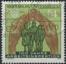 1983, Rakousko, 1735, 100 let Pracovní inspekce ⊙