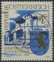1983, Rakousko, 1741, 550 let městských práv pro Hohenems ⊙