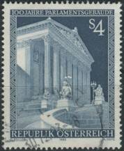 1983, Rakousko, 1760, 100 let budovy Parlamentu ⊙