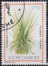 1983, Svatý Tomáš a Princův ostrov, 0861, Léčivé rostliny: Cymbopogon citratus ⊙