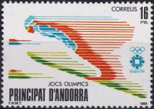 1984, Andorra (Španělská pošta), 0173, Letní olympijské hry, Sarajevo  ✶✶