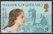 1984, Guernsey, 0279, 100. výročí narození Sibyly Hathawayové: Sibyla Hathawayová, Dáma ze Sarku (1884 - 1974), rodný dům na Sarku  ✶✶ 