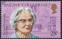 1984, Guernsey, 0282, 100. výročí narození Sibyly Hathawayové: Sibyla Hathawayová , Ostrovní parlament "Chief Pleas"  ✶✶ 