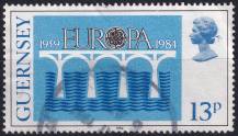 1984, Guernsey, 0286,  EUROPA: 25 let Evropské konference pro Správu pošt a lelekomunikací (CEPT) ⊙
