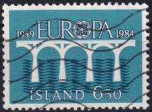 1984, Island, 0614, EUROPA: 25 let Evropské konference Správy pošt a telekomunikací (CEPT) ⊙