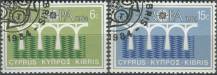 1984, Kypr, 0611/0612, EUROPA: 25 let Evropské konference pro veřejné pošty a telekomunikace (CEPT) ⊙