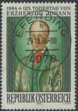 1984, Rakousko, 1774, 125. výročí úmrtí arcivévody Johanna ⊙