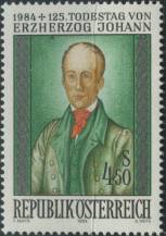 1984, Rakousko, 1774, 125. výročí úmrtí arcivévody Johanna ∗∗