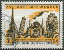 1984, Rakousko, 1783, 25 let miniaturního města "Minimundus", Klagenfurt ⊙