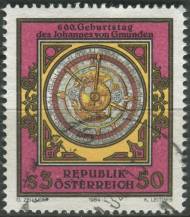 1984, Rakousko, 1794, 600. výročí narození přírodovědce Johannese von Gmunden ⊙
