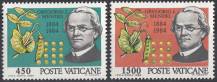1984, Vatikán, 0844/0845, 100. výročí úmrtí Gregora Johanna Mendela, **