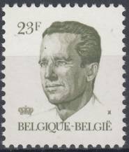 1985, Belgie, 2212, Výplatní známka: Král Baudouin, **