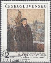 1985, ČSR II, 2725, Umění: M. Sladký - V. I. Lenin ⊙
