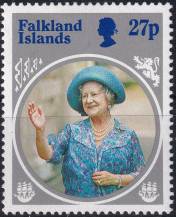 1985, Falklandské ostrovy, 0429, 85. narozeniny královny matky Alžběty: Královna matka Alžběta ✶