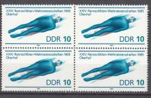 1985, NDR, 2923, Mistrovství světa v bobech, Oberhof, 4blok, **
