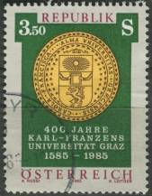 1985, Rakousko, 1799, 400 let Univerzity Karla Františka, Graz ⊙
