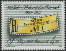 1985, Rakousko, 1806, 100 let R-nálepky v Rakousku ∗∗