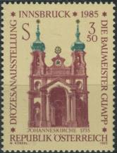 1985, Rakousko, 1815, Diecézní výstava v Innsbrucku "Stavební mistři Gumppové" ∗∗