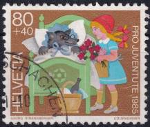 1985, Švýcarsko, 1306, „Pro Juventute“: Pohádky - Červená Karkulka  ⊙