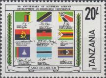 1985, Tanzanie, 0257, 5 let Konference o rozvoji společnosti jižní Afriky (SADCC) ∗∗