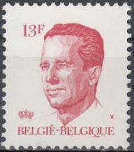 1986, Belgie, 2255, Výplatní známka: Král Baudouin, **