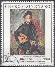 1986, ČSR II, 2773, Umění: J. Šturdík - Chlapec s mandolínou ⊙