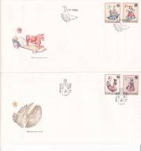 1986, ČSR II, FDC16A-C/86,  40. výročí UNICEF: Dětské hračky