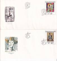 1986, ČSR II, FDC22A-D/86,  Cirkusy a varieté