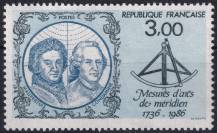 1986, Francie, 2561, 250. výročí zeměměřičské expedice do Laponska ✶✶