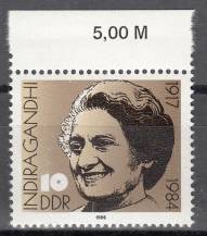 1986, NDR, 3056, 69. výročí narození Indiry Gándhí, počitadlo, **