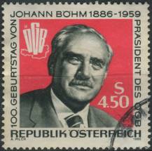 1986, Rakousko, 1836, 100. výročí narození Johanna Böhma ⊙