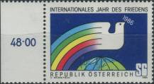 1986, Rakousko, 1837p, Mezinárodní rok míru ∗∗
