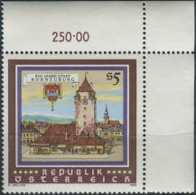 1986, Rakousko, 1840p, 850 let města Korneuburgu ∗∗