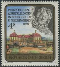 1986, Rakousko, 1845, Výstava prince Evžena, Schlosshof a Niederweiden ∗∗