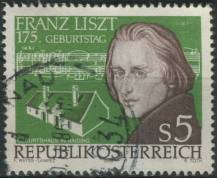 1986, Rakousko, 1866, 175. výročí narození Franze Liszta ⊙
