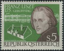 1986, Rakousko, 1866, 175. výročí narození Franze Liszta ∗∗