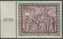 1986, Rakousko, 1870p, Vánoce ∗∗