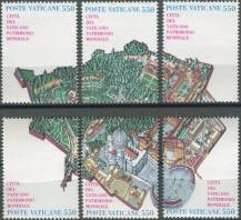 1986, Vatikán, 0883/0888, Kulturní a přírodní dědictví lidstva: Vatikánský stát ∗∗
