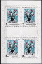 1987, ČSR II, PL2819, Umění: E. Šimerová - Tulipány ∗∗