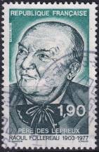 1987, Francie, 2587, 10. výročí úmrtí Raoula Folleraua ⊙