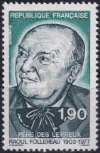 1987, Francie, 2587, 10. výročí úmrtí Raoula Folleraua ✶✶