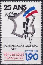 1987, Francie, 2617, 25 let začlenění alžírských francouzů; Světová konference "Pieds noirs", Nizza ✶✶