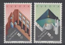 1987, Lichtenštejn, 0916/0917, EUROPA - Moderní architektura, **