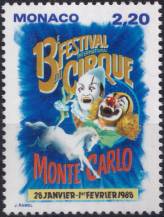 1987, Monako, 1825, 13. mezinárodní cirkusový festival v Monte Carlo 1988 ∗∗